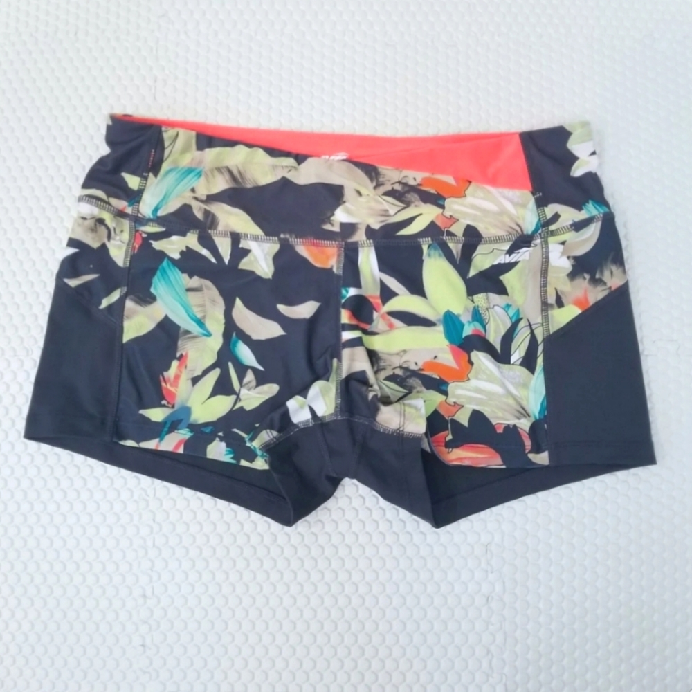 AVIA Gray Floral Athletic Shorts